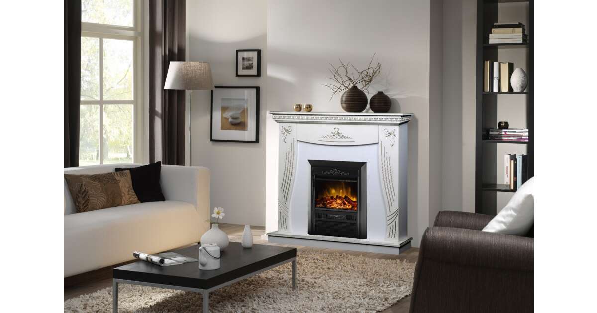 Semineu electric Napoli alb & Cristina, Art Flame, 1035x1100x300 mm, 2000W - 2 | YEO