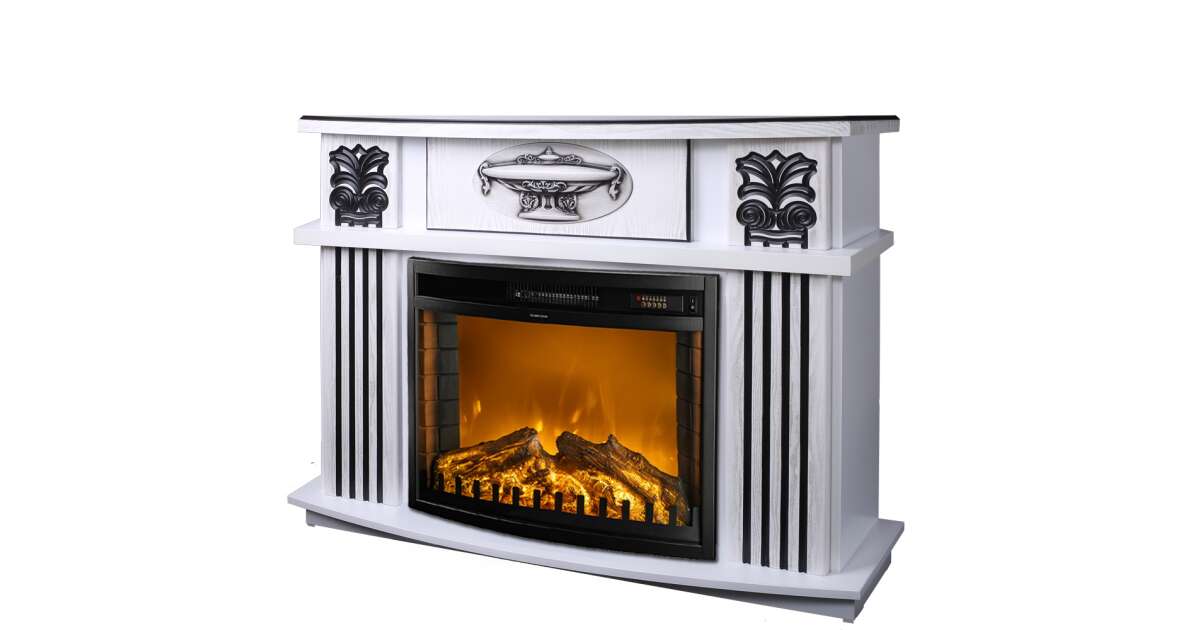 Semineu electric Roma mini alb & Zakynthos, Art Flame, 974x1200x318 mm, 1500W - 2 | YEO