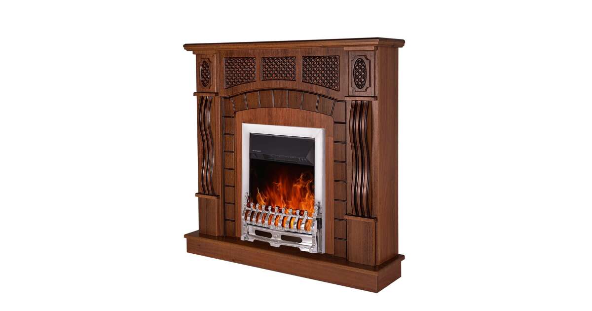Semineu electric Amsterdam nuc & Galileo silver, Art Flame, 1120x1150x300 mm, 2000W