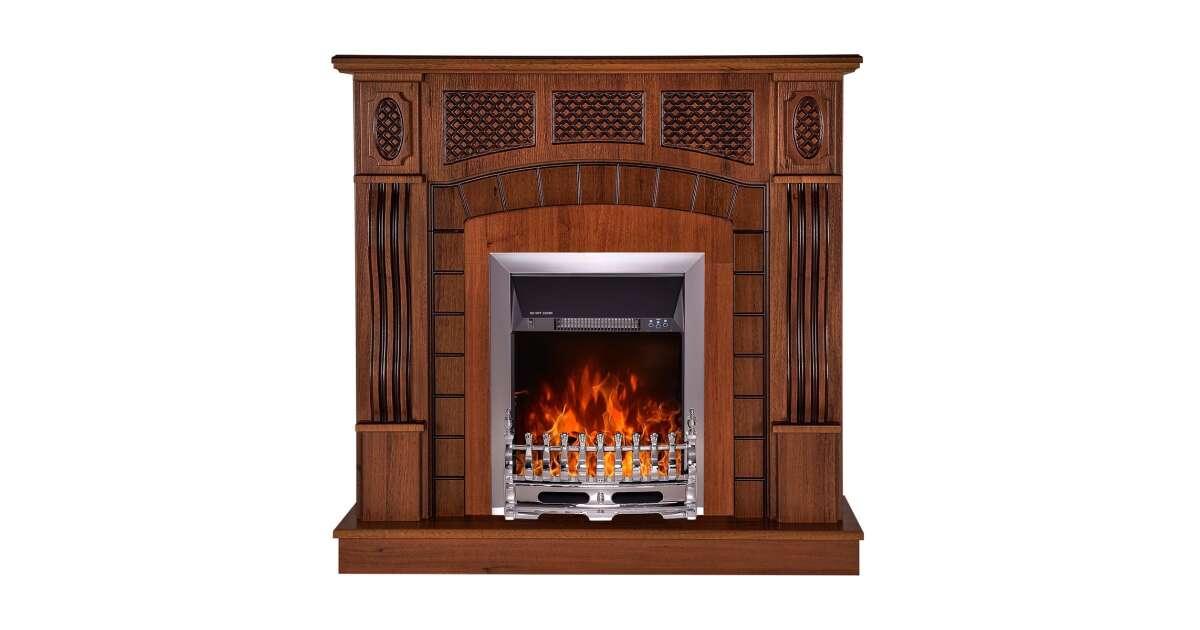 Semineu electric Amsterdam nuc & Galileo silver, Art Flame, 1120x1150x300 mm, 2000W - 3 | YEO