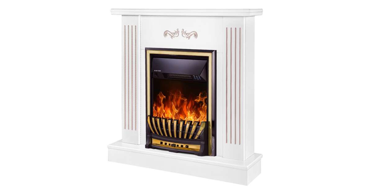 Semineu electric Smile alb & Meridian, Art Flame, 905x940x265 mm, 2000W
