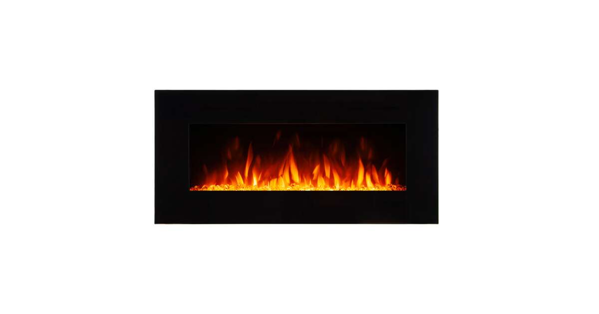 Semineu electric de perete Pebble, 508x1067x120 mm, 1500W - 2 | YEO