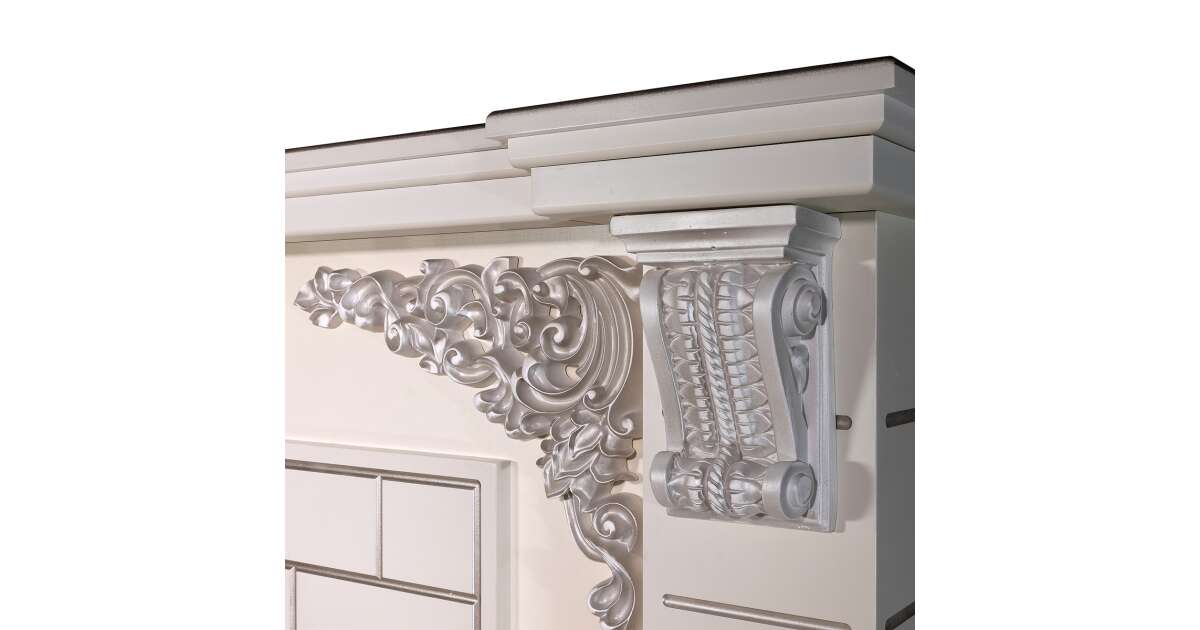 Semineu electric Imperial silver & Mirabella, Art Flame, 1110x1450x380 mm, 1950W - 2 | YEO