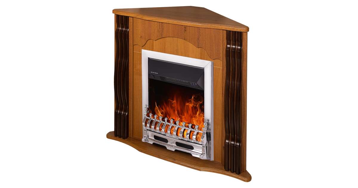 Semineu electric Clasic colț nuc & Galileo silver, Art Flame, 883x950x475 mm, 2000W - 2 | YEO