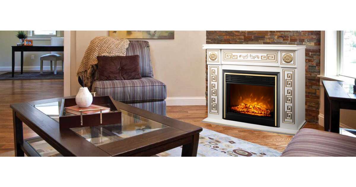 Semineu electric Versailles gold maxi & Richi, Art Flame, 1010x1400x330 mm, 1950 W - 3 | YEO