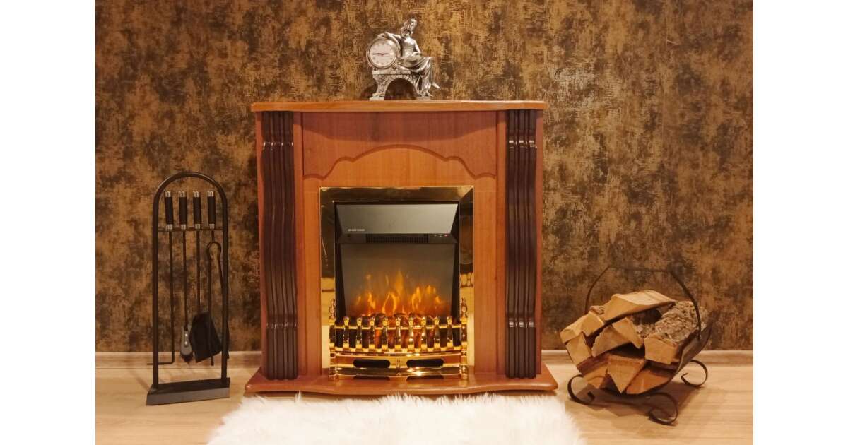 Semineu electric Clasic nuc & Galileo gold, Art Flame, 883x950x300 mm, 2000W - 2 | YEO