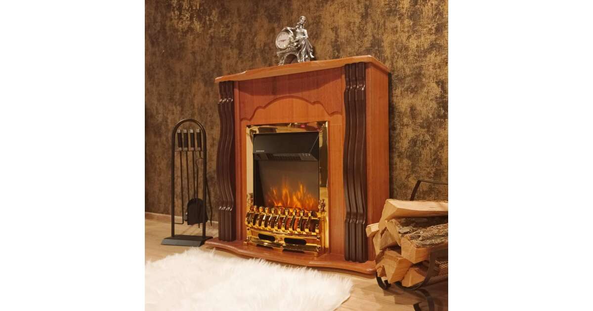 Semineu electric Clasic nuc & Galileo gold, Art Flame, 883x950x300 mm, 2000W - 3 | YEO