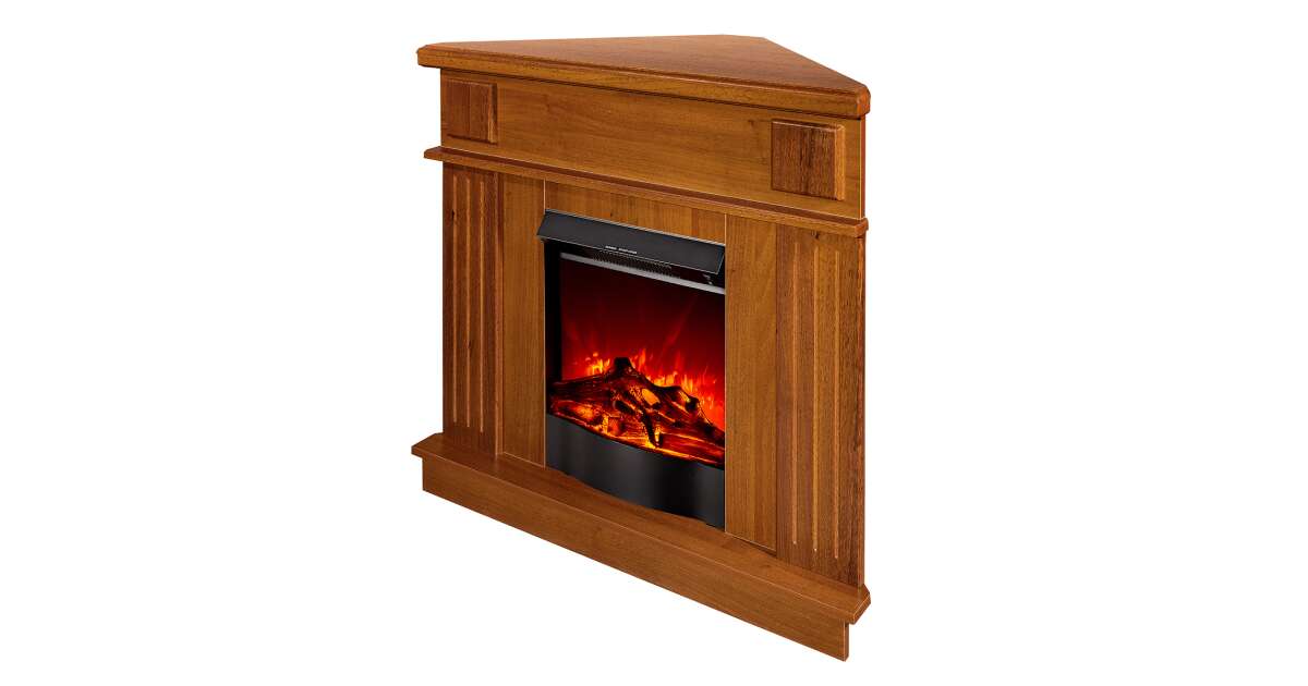 Semineu electric Marina colț nuc & Corsica, Art Flame, 1000x1000x500 mm, 1500W
