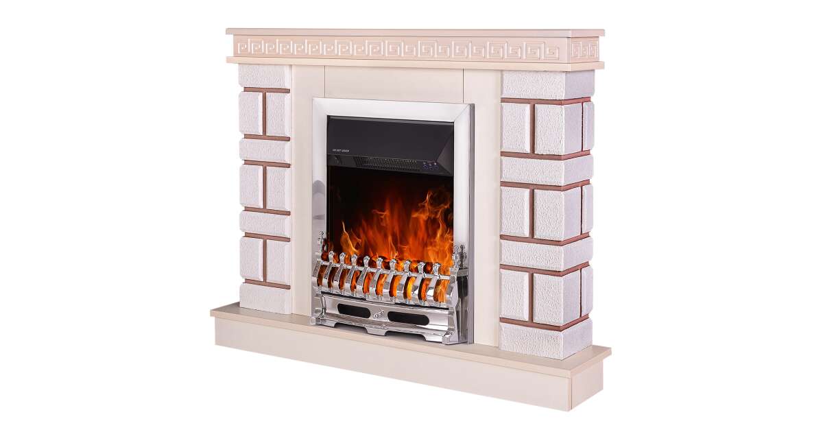 Semineu electric Nazary mini jasmine & Galileo silver, Art Flame, 874x1080x245 mm, 2000W - 1 | YEO