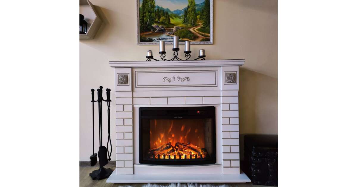 Semineu electric Orion & Zakynthos, Art Flame, 1005x1150x330 mm, 1500W