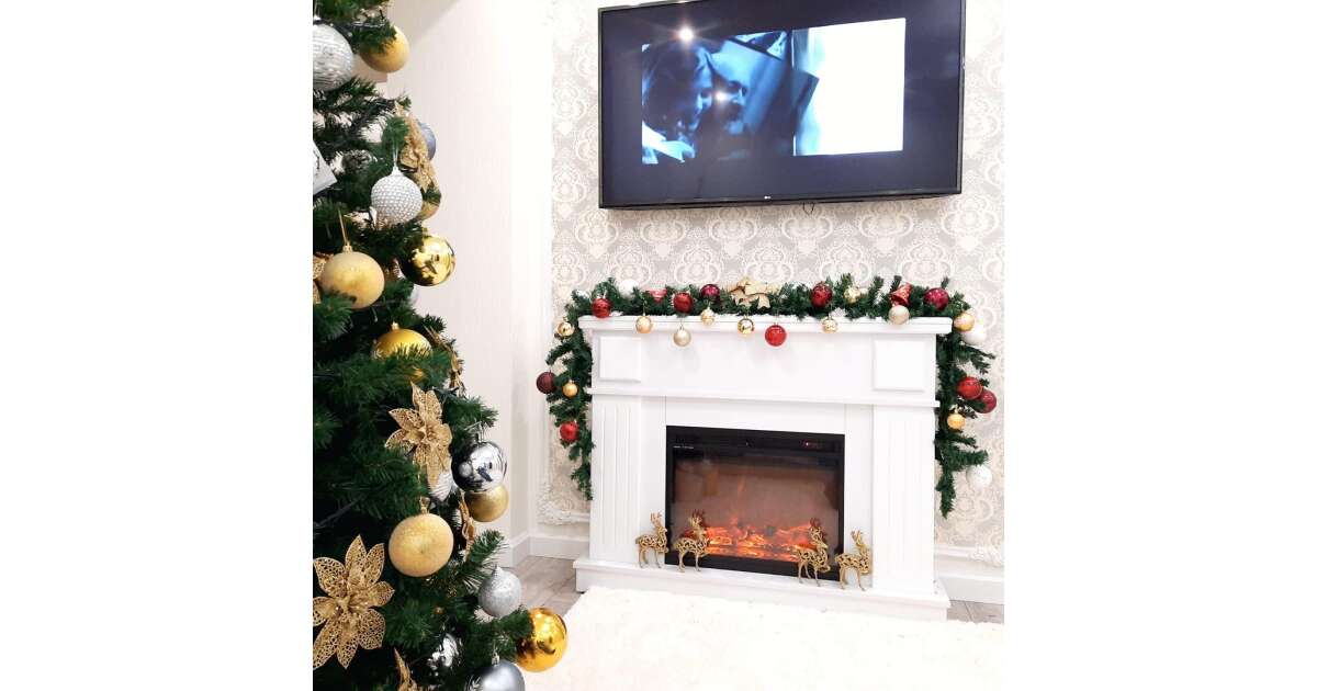 Semineu electric Olimpia alb & Lorance color, Art Flame, 950x1200x300 mm - 4 | YEO