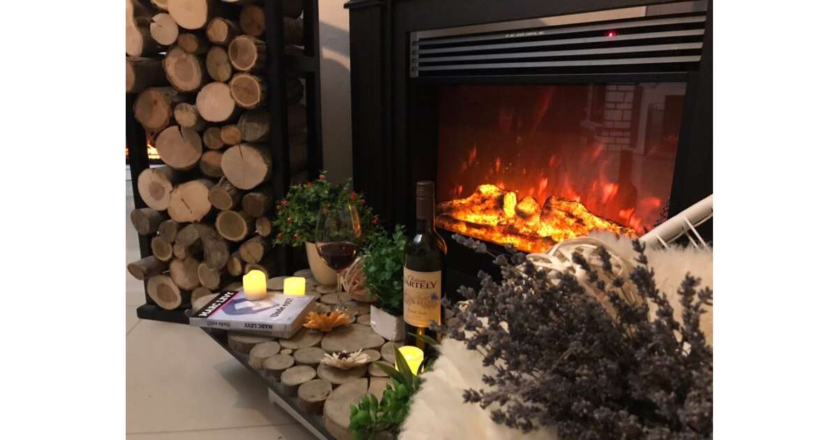 Semineu electric Verona Maro inchis & Mirabella, Art Flame, 1125x1200x310 mm, 1950W - 3 | YEO