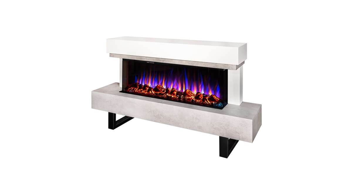 Semineu electric Monro & Dalas, Art Flame, 750x1400x300 mm, 1500W - 1 | YEO