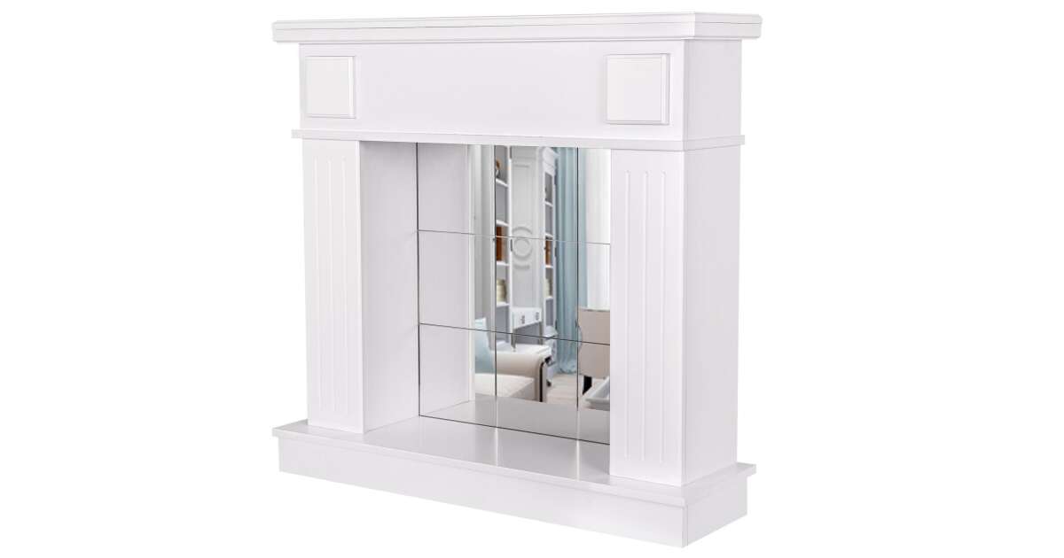 Semineu decorativ Marina plus alb, Art Flame, 997x1034x270 mm