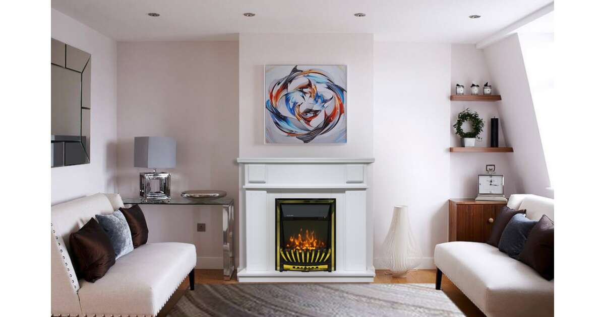 Semineu electric Marina alb & Meridian, Art Flame, 997x1034x270 mm, 2000W - 1 | YEO
