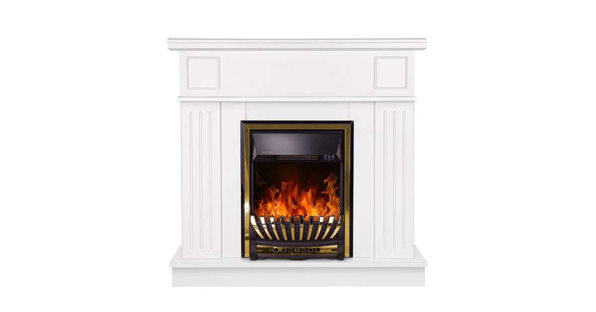 Semineu electric Marina alb & Meridian, Art Flame, 997x1034x270 mm, 2000W - 4 | YEO