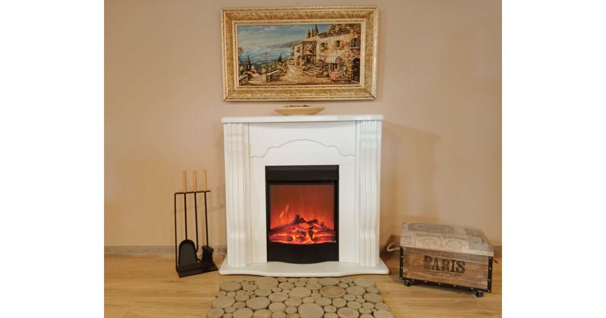 Semineu electric Clasic alb & Corsica, Art Flame, 883x950x300 mm, 1500W - 3 | YEO