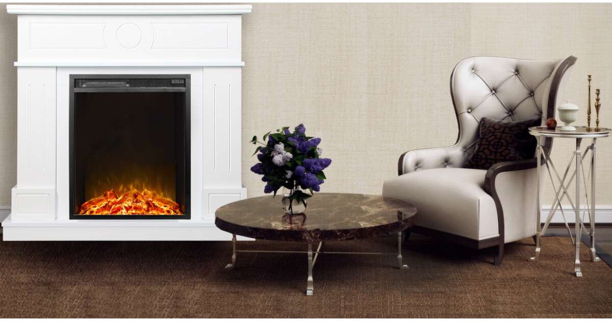 Semineu electric Ambasador alb & Miriam, Art Flame, 1000x1048x300 mm, 1500W