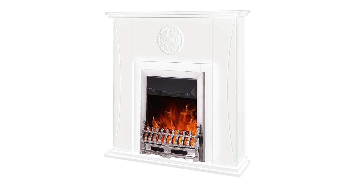 Semineu electric Benedict & Galileo silver, Art Flame, 1020x1000x240 mm, 2000W - 1 | YEO