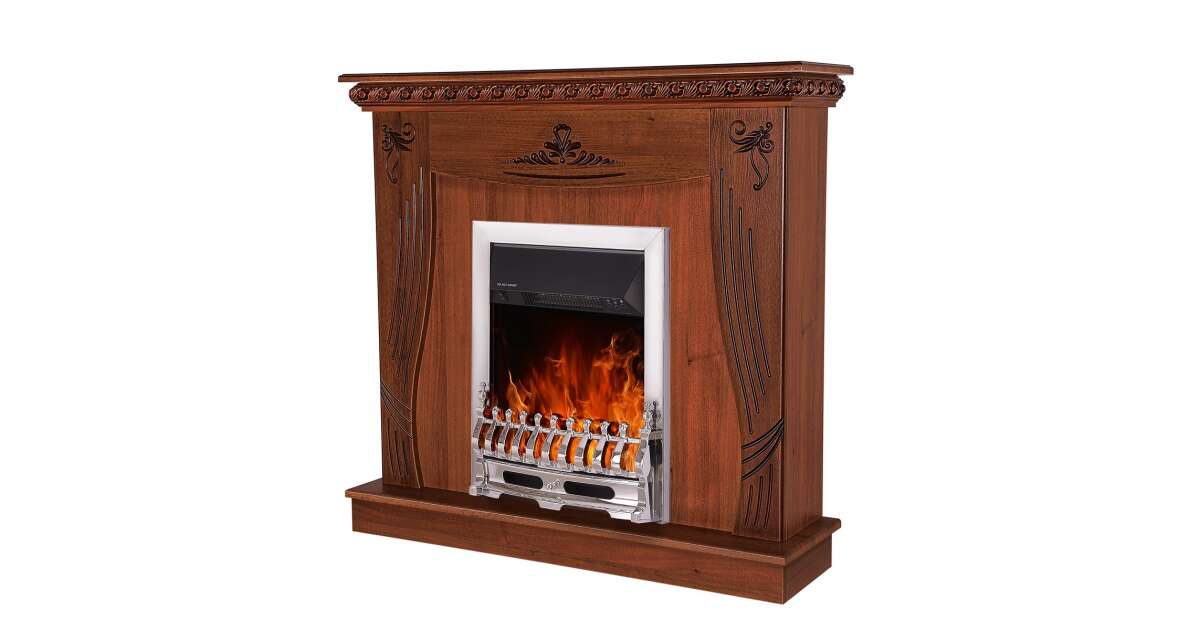 Semineu electric Napoli nuc & Galileo silver, Art Flame, 1035x1100x300 mm, 2000W - 1 | YEO