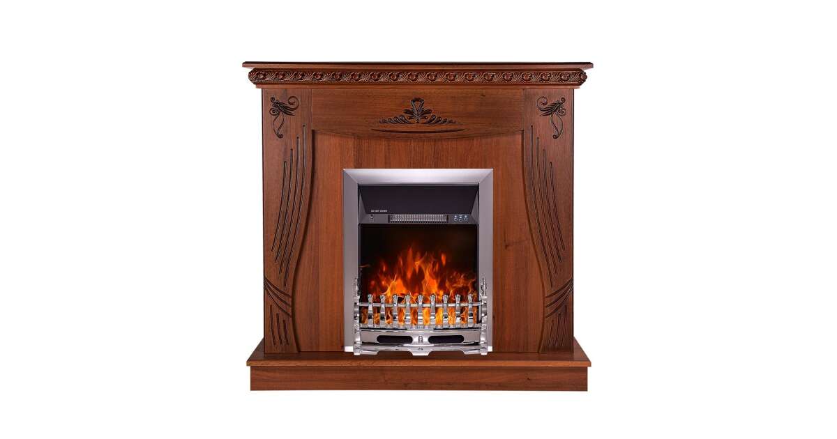 Semineu electric Napoli nuc & Galileo silver, Art Flame, 1035x1100x300 mm, 2000W - 3 | YEO