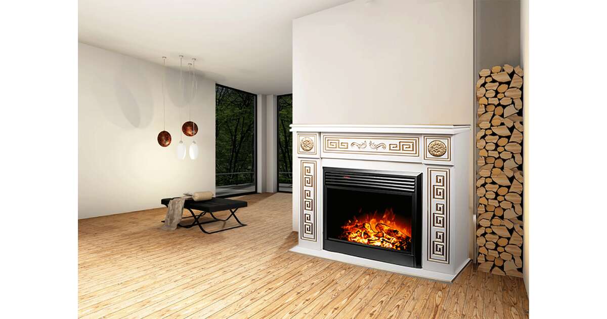 Semineu electric Versailles gold maxi & Mirabella, Art Flame, 1010x1400x330 mm, 1950W