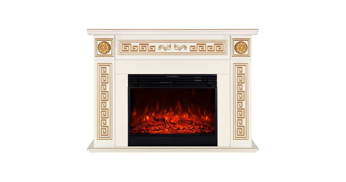 Semineu electric Versailles gold maxi & Mirabella, Art Flame, 1010x1400x330 mm, 1950W - 2 | YEO