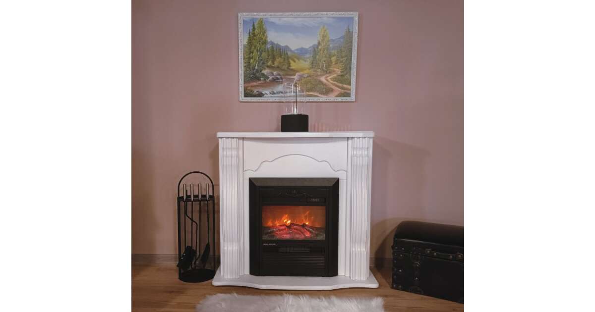 Semineu electric Clasic alb & Cristina, Art Flame, 883x950x300 mm, 2000W