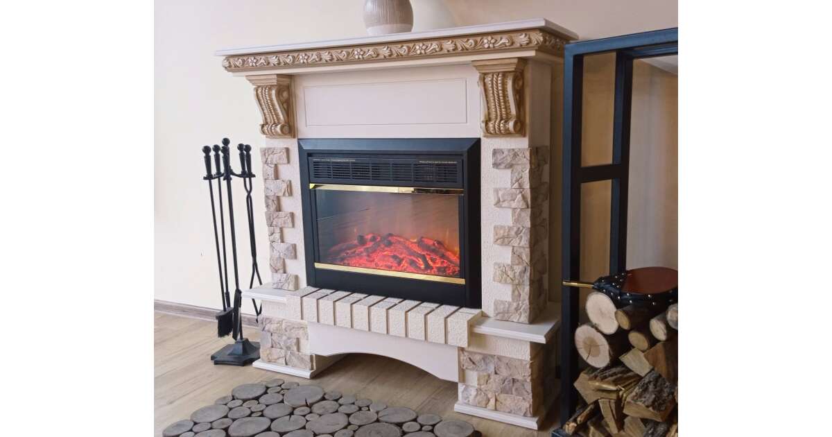 Semineu electric Topaz & Mars, Art Flame, 1090x1100x330 mm, 1500W - 4 | YEO