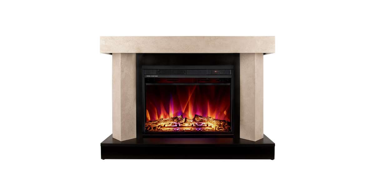 Semineu electric Palermo mini & Lorance color, Art Flame, 750x1050x320 mm, 1500W - 2 | YEO