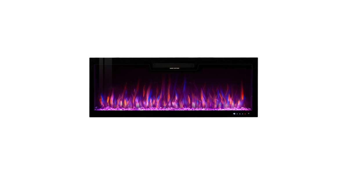 Semineu electric de perete-incorporabil Vegas 50, 457x1270x126 mm, 1500W - 1 | YEO