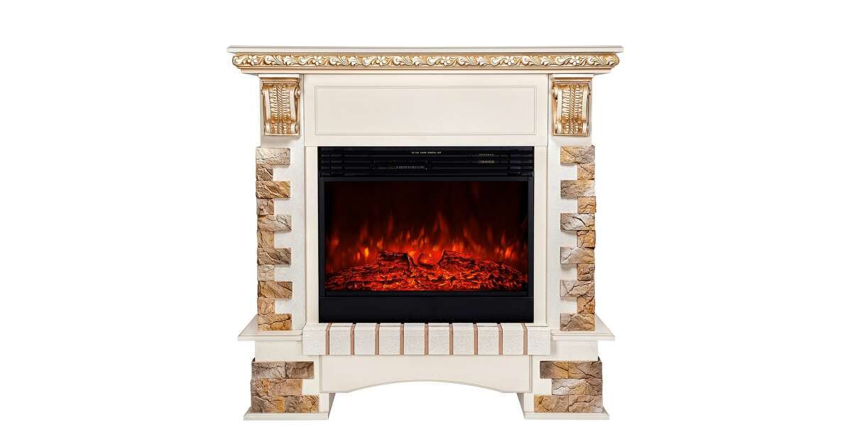 Semineu electric Topaz maxi & Mirabella, Art Flame, 1181x1230x405 mm, 1950W - 1 | YEO
