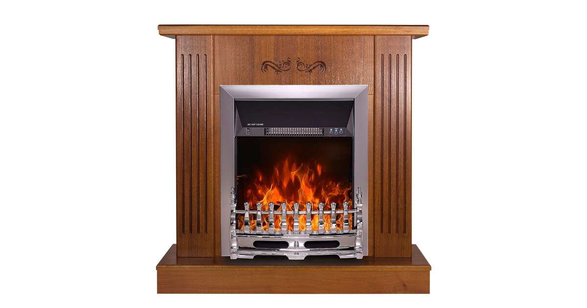 Semineu electric Smile nuc & Galileo silver, Art Flame, 905x940x265 mm, 2000W - 1 | YEO
