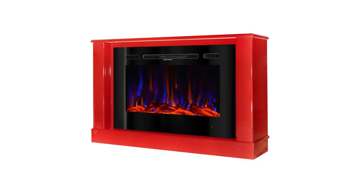 Semineu electric Bernard mini red & Adeli, Art Flame, 725x1215x300 mm, 1500W - 2 | YEO