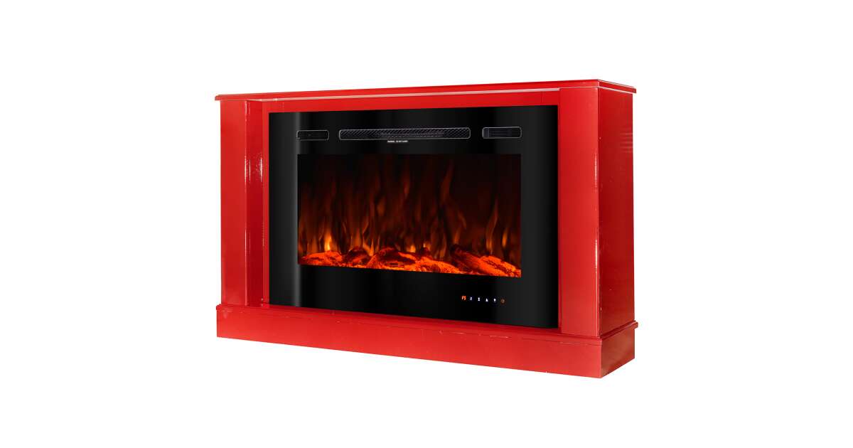 Semineu electric Bernard mini red & Adeli, Art Flame, 725x1215x300 mm, 1500W - 3 | YEO