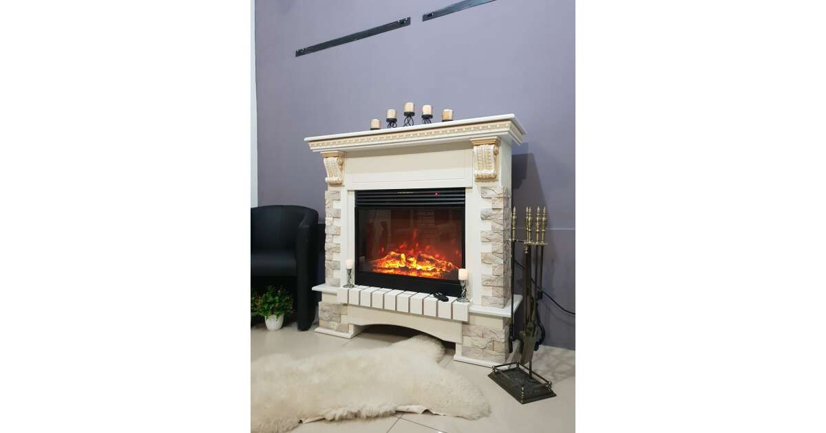 Semineu electric Topaz maxi & Mirabella, Art Flame, 1181x1230x405 mm, 1950W - 2 | YEO