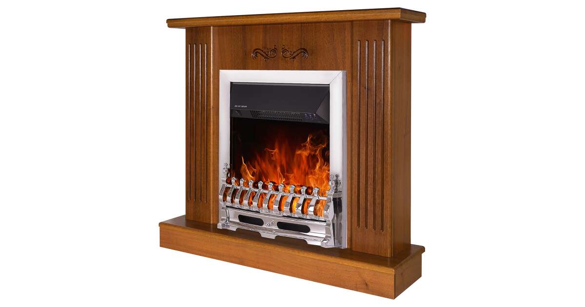 Semineu electric Smile nuc & Galileo silver, Art Flame, 905x940x265 mm, 2000W - 2 | YEO