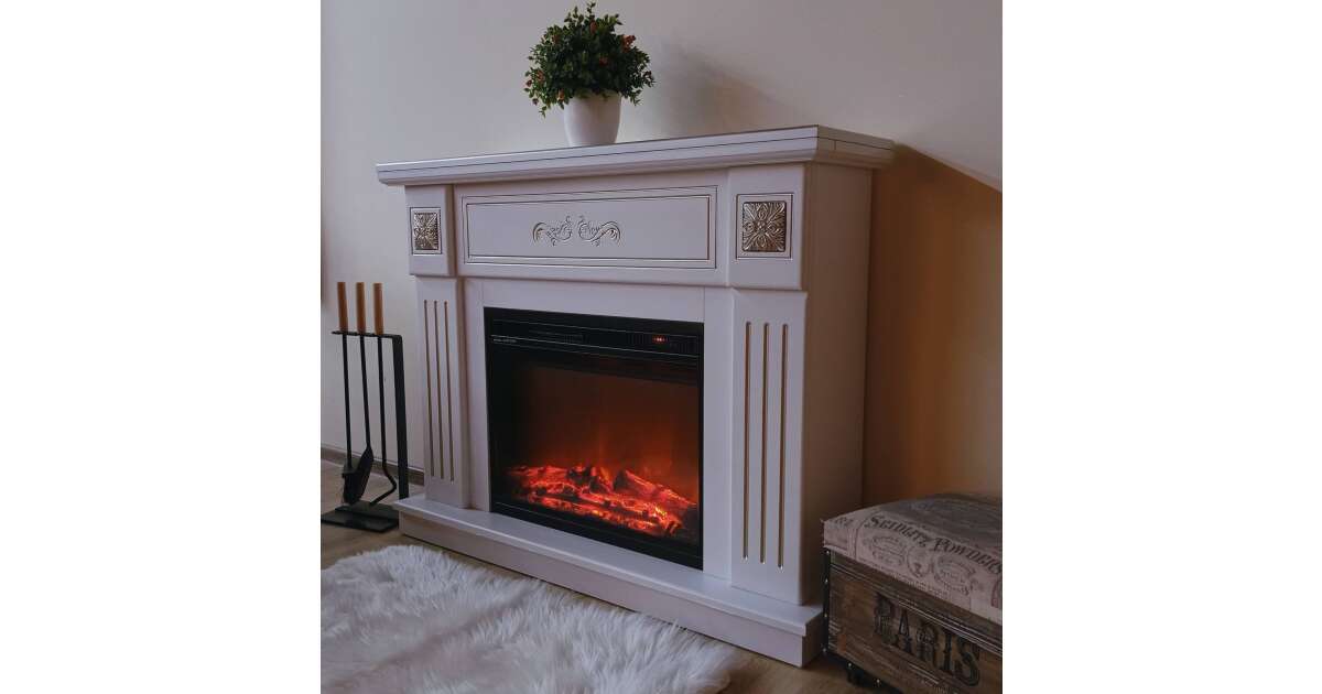Semineu electric Praga & Lorance color, Art Flame, 883x1087x290 mm, 1500W