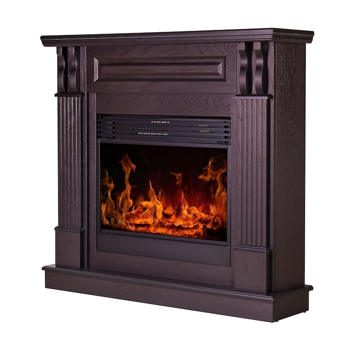 Semineu electric Verona black & Mirabella, Art Flame, 1125x1200x310 mm, 1950W