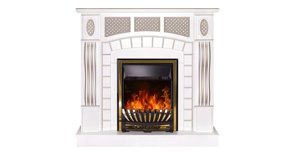 Semineu electric Amsterdam alb & Meridian, Art Flame, 1120x1150x300 mm, 2000W - 1 | YEO