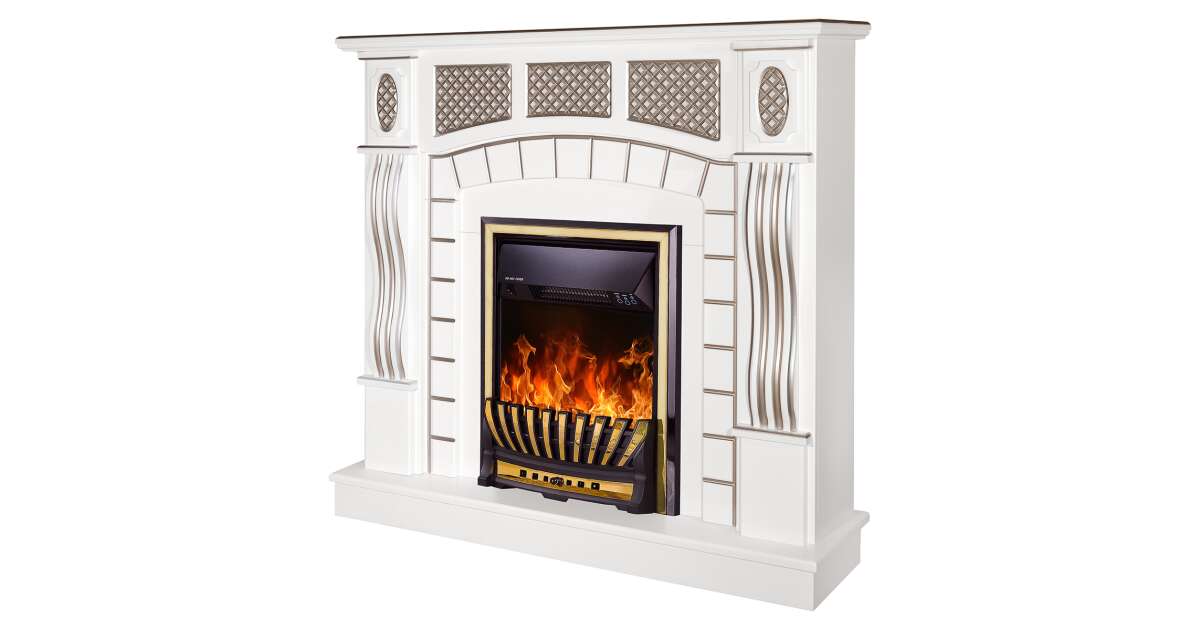 Semineu electric Amsterdam alb & Meridian, Art Flame, 1120x1150x300 mm, 2000W - 2 | YEO