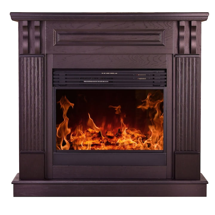 Semineu electric Verona black & Mirabella, Art Flame, 1125x1200x310 mm, 1950W