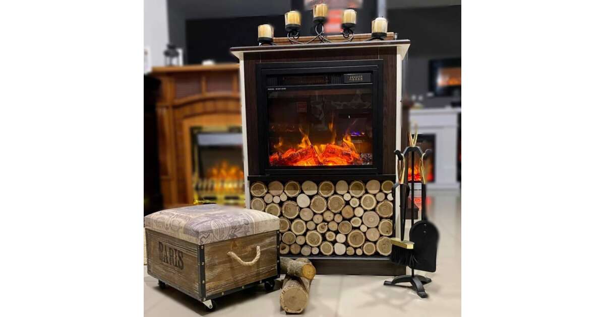 Semineu electric Andreea & Dionis, Art Flame, 900x700x250 mm, 1500W - 3 | YEO