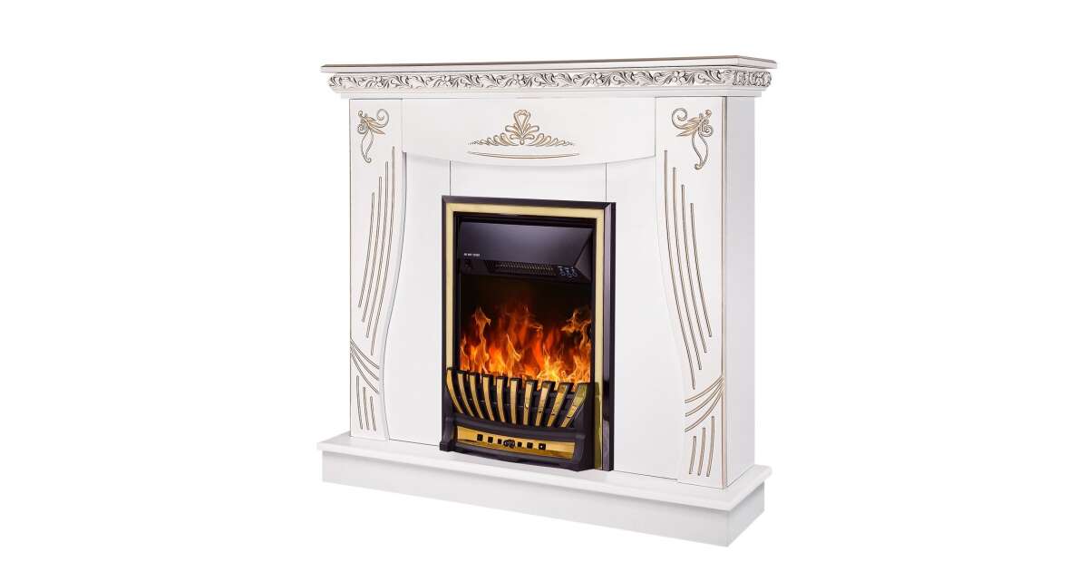 Semineu electric Napoli alb & Meridian, Art Flame, 1035x1100x300 mm, 2000W
