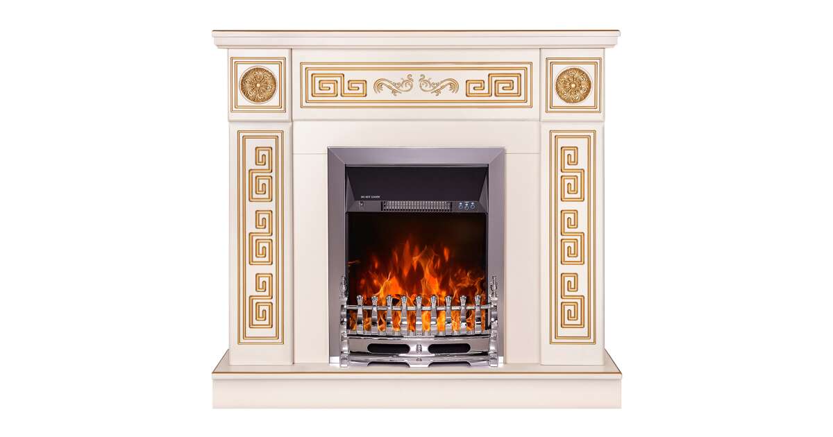 Semineu electric Versailles gold & Galileo silver, Art Flame, 1020x1100x300 mm, 2000W - 1 | YEO