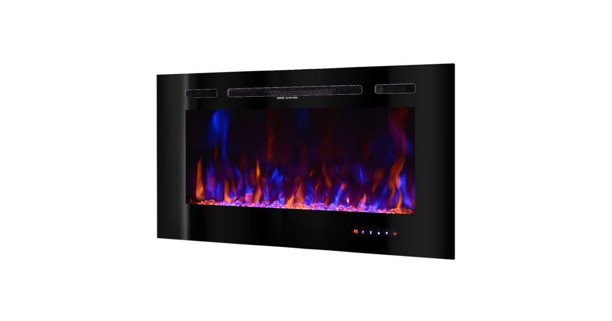 Semineu electric de perete-incorporabil Beverly, 544x1016x140 mm, 1500W - 2 | YEO