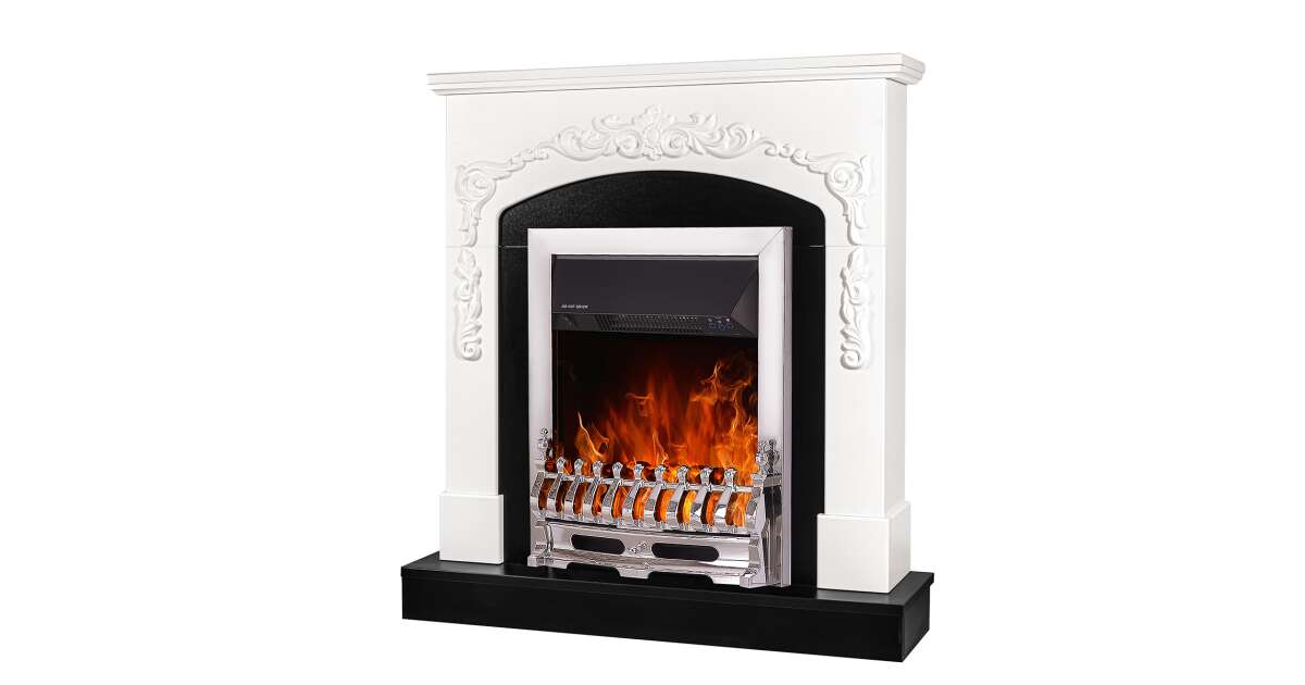 Semineu electric Casanova & Galileo silver, Art Flame, 975x900x250 mm, 2000W