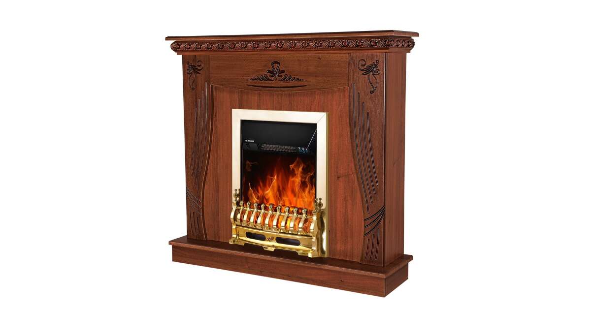 Semineu electric Napoli nuc & Galileo gold, Art Flame, 1035x1100x300 mm, 2000W - 1 | YEO