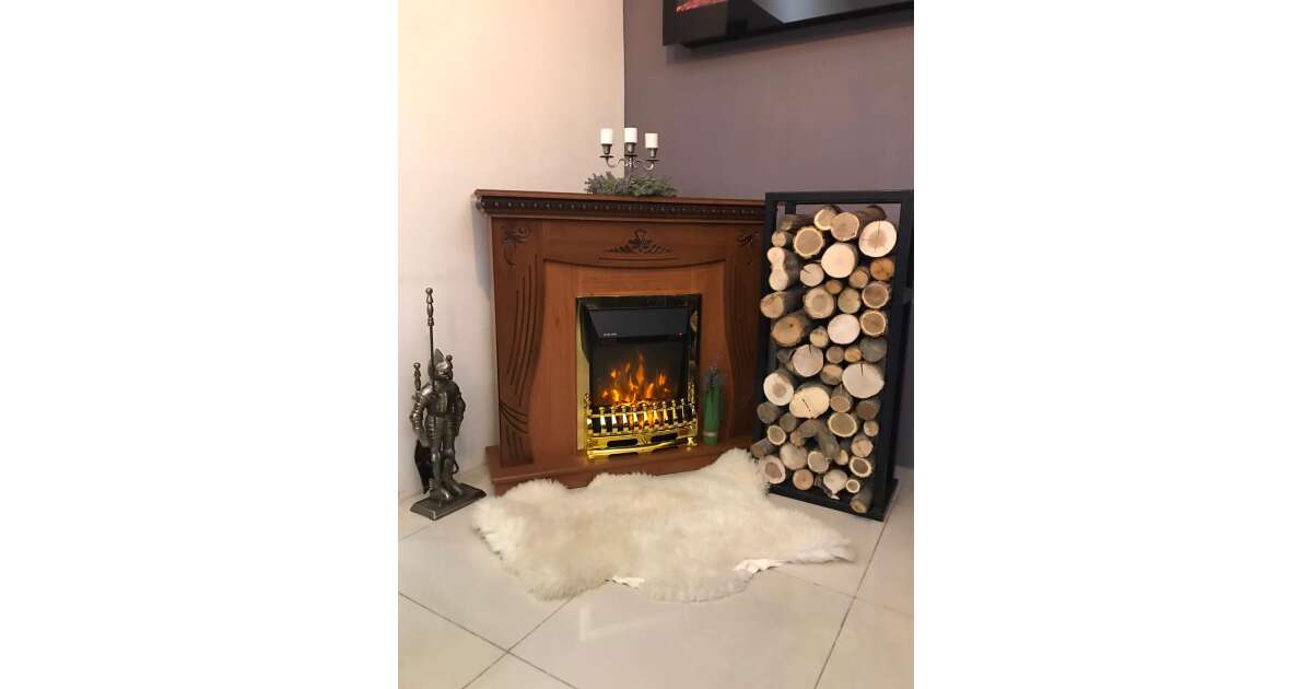 Semineu electric Napoli nuc & Galileo gold, Art Flame, 1035x1100x300 mm, 2000W - 2 | YEO