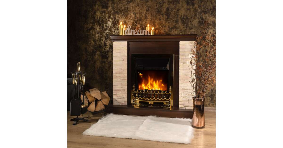 Semineu electric Rock nuc & Galileo gold, Art Flame, 903x980x300 mm, 2000W - 3 | YEO